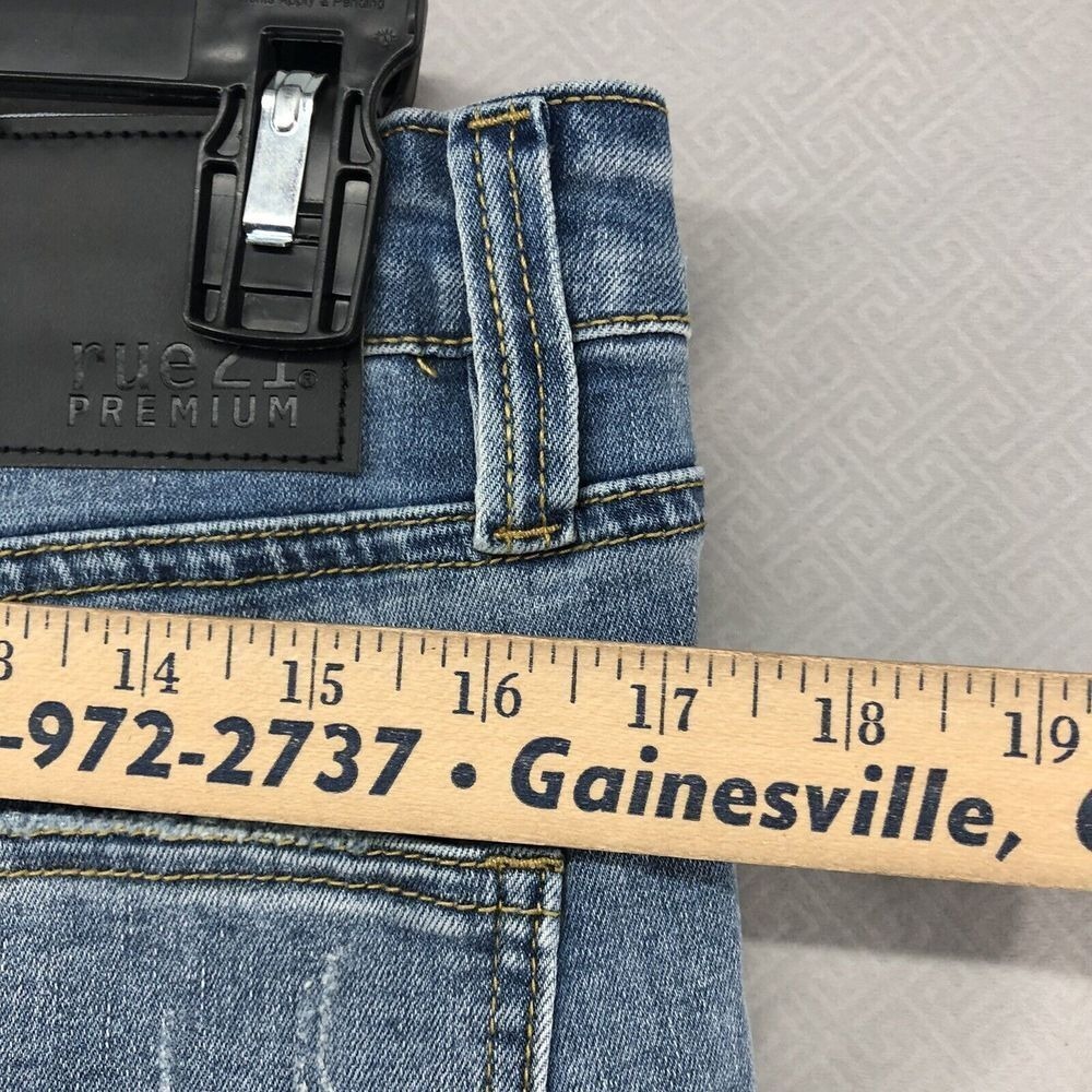New Mens Rue21 Jean Size 32/36 (32/32) Premium Stacked Skinny Patch Distressed - Picture 12 of 12
